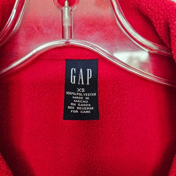 GAP Women's Red Fleece Zippered Jacket with Pockets, Size XS - Picture 12 of 16
